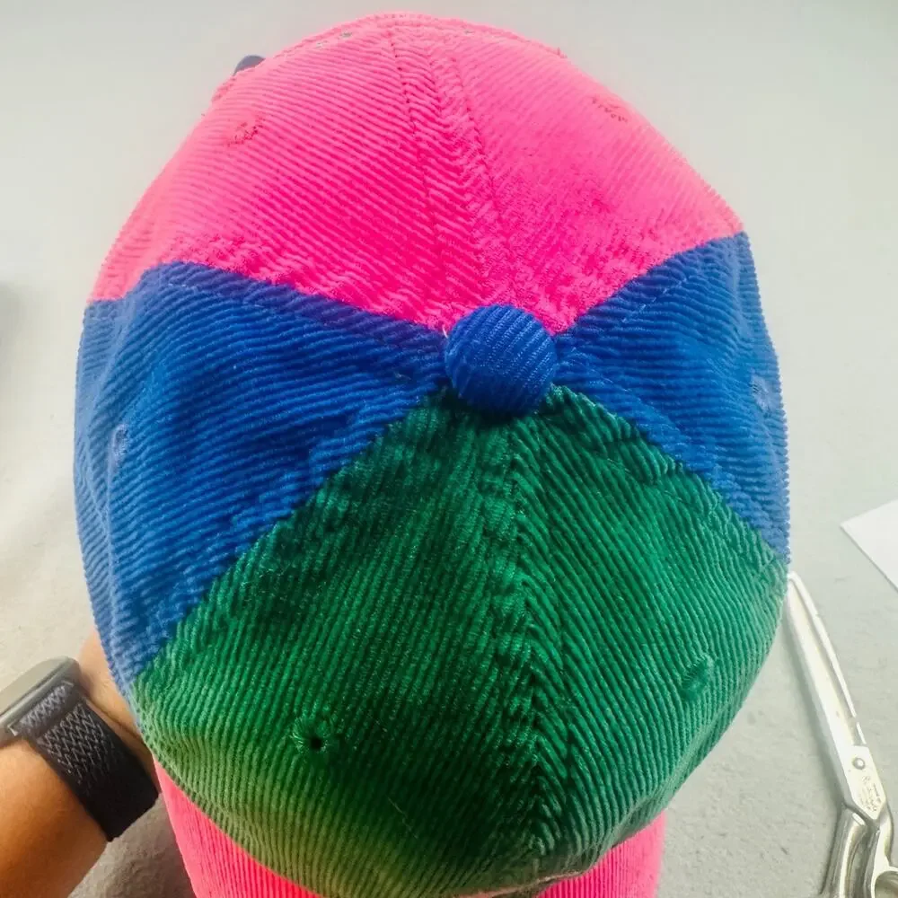 Vineyard Vines Youth Colorblock Corduroy Whale Logo Hat Strapback Cap OSFA
